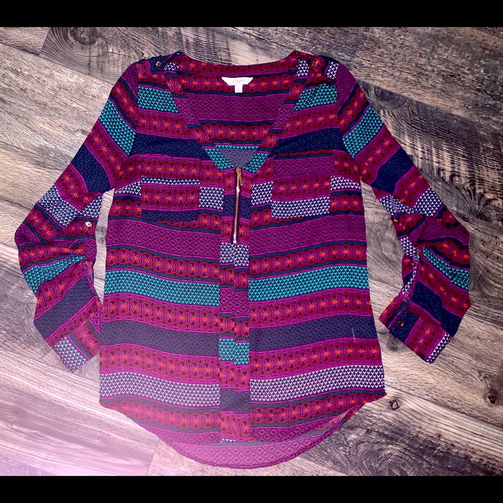 Candie’s 1/4 Zip Blouse